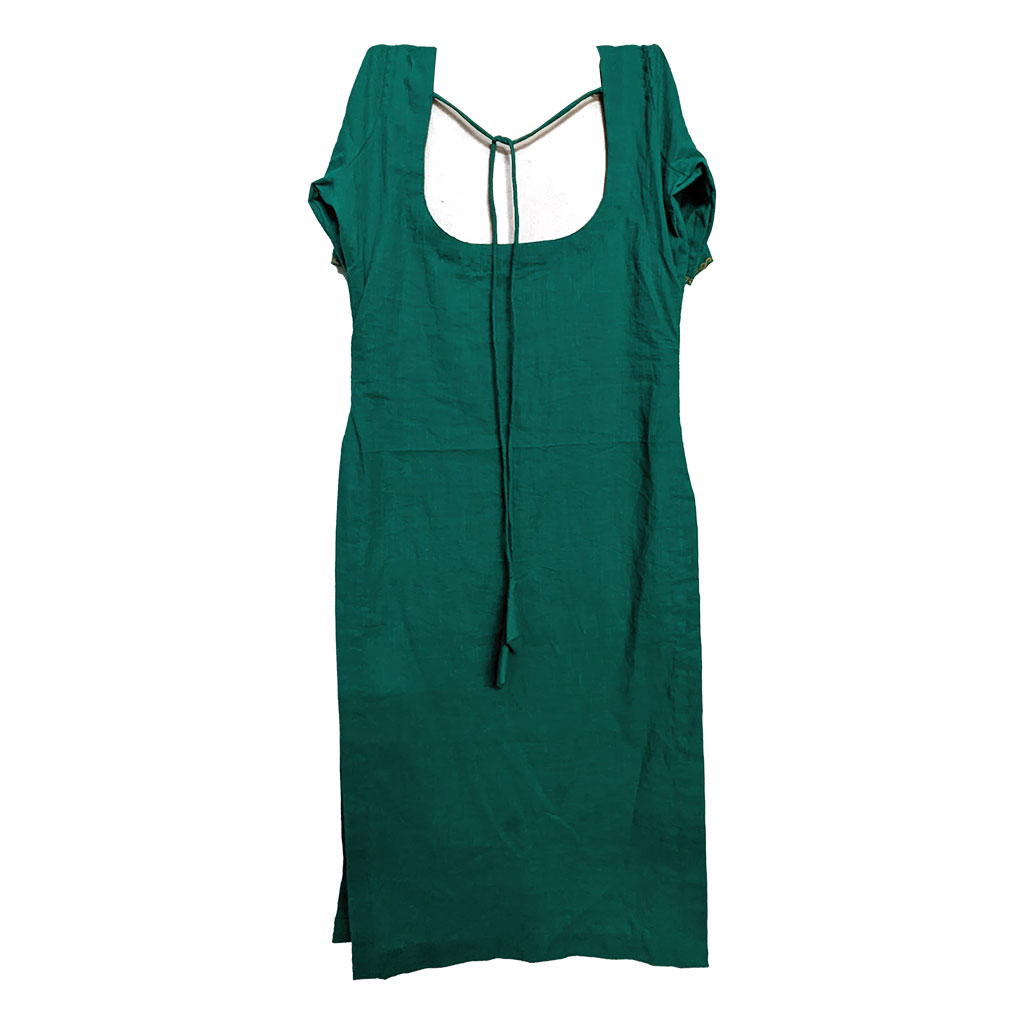 Hand-Painted Folk Art Kurti – Peacock Theme - Image 2